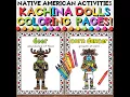 Native American Activities Hopi Tribe Kachina Dolls Coloring Pages or Posters