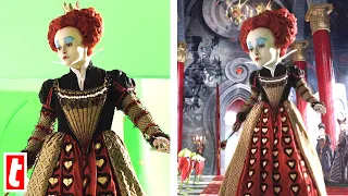 alice in wonderland scenes with and without special effects