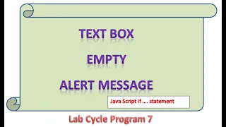 JavaScript Text Box Empty Alert