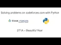 Solving problems on codeforces com with Python - 271A