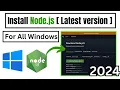 How to Install step by step Node js latest version On all Windows In Hindi 2024