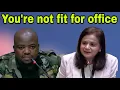 MKP Sibonelo Nomvalo Grilling Shamila Batohi about not being fit for office.