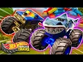 Lagu Hot Wheels Monster Trucks Mayhem - Team Sharks vs. Team Dinos! 2 HRS
