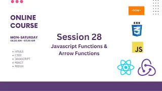 Javascript Functions Arrow Functions Session 28