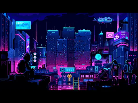 City Of Gamers- 5 In 1 Lofi Hip Hop / Lofi Jazz / Ambient / Vaporwave / Synthwave Mix (4 Hours)