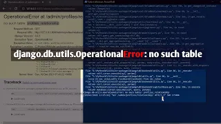 django db utils OperationalError no such table Django Error django error no such table