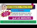 QUICK REVISION TOUR CBSE INFORMATICS PRACTICES CLASS XII IP TERM2 UNIT 2 DATABASE QUERY USING SQL