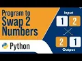 Python program to swap two numbers using Comma operator