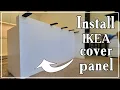 How to install Ikea cover panel on the back of peninsula