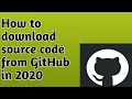 How to download source code from github in 2020