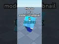 How to set a model s thumbnail in Roblox set model icon