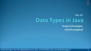 03 Primitive Data Types in Java