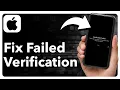 How To Fix Verification Failed There s An Error Connecting To Apple ID Server