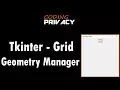 4 Grid Geometry Manager In Tkinter Python