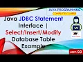 L93 Java JDBC Statement Interface Modify Database Table Example Java Lectures
