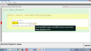 Mathematical Library method in java by E-learning programming