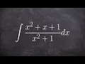 How to find the integral using long division and natural logarithms