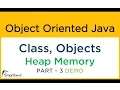 Java tutorial for CLASS OBJECT HEAP MEMORY GETTER SETTER Object Oriented Java Tutorial 3