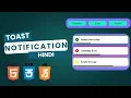 Toast Notification Using HTML CSS JAVASCRIPT JavaScript Project HTML Project for Beginners