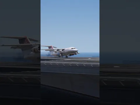 Burning Plane Attempts a Dangerous Aircraft Carrier Landing