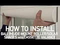 How to Install Bali Solar Roller Shades with Cord Loop Cassette Valance - Inside Mount
