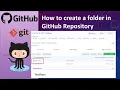 How to create a folder in Github Repository