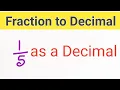 as a Decimal How to get as a decimal 1 5 as a decimal