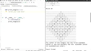 Alphabet Rangoli - HackerRank