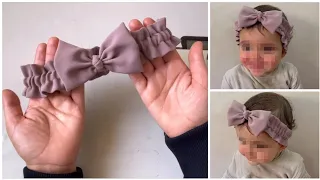 كيفية خياطة بندانة للشعر للبنوتات صغار من بقايا القماش فكرة مشروع مربح جدا How To Make A Headband 
