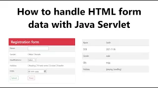 How to read and display html form data in servlet How to handle HTML form data with Java Servlet