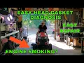 Smoking Lawn Mower Briggs and Stratton Head Gasket Diagnosis and Repair Easy DIY