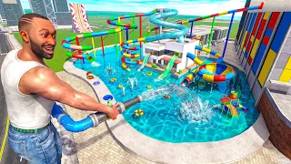 Franklin Build Biggest Swimming Pool Outside House in Indian Bike Driving 3D