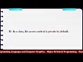 Programming Languages and Computer Graphics - Object Oriented Programming