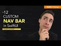 Create a custom navigation bar and link in SwiftUI Advanced Learning