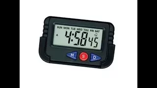 Download Pappi Haunt Car Dashboard / Office Desk Alarm Clock and Stopwatch with Flexible Stand Digital Watch MP3