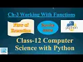 FUNCTIONS-FLOW OF EXECUTION CLASS-12 PYTHON