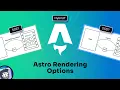 Choosing between SSR SSG and dynamic rendering in Astro