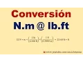 Convert N m to lb ft