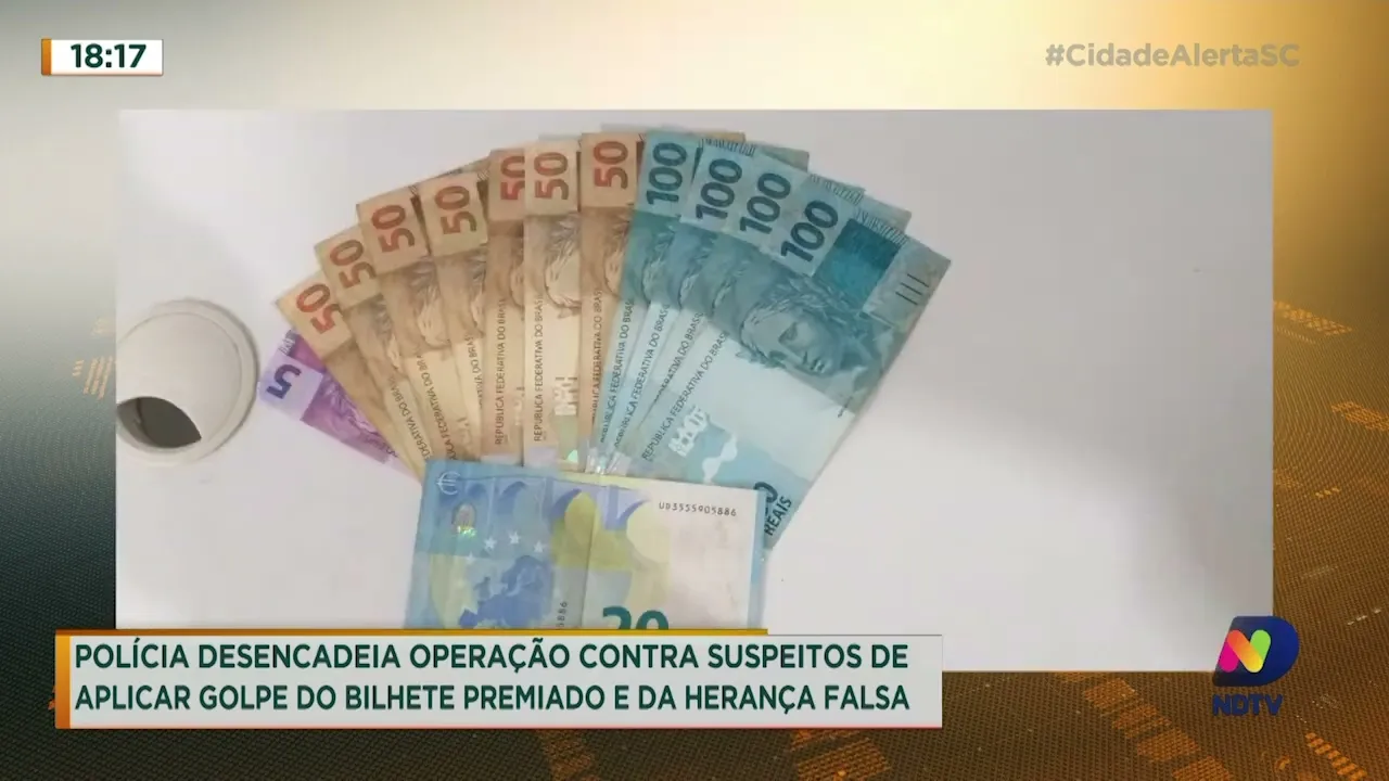 Polícia deflagra operação contra suspeitos de aplicar golpe de herança e do bilhete premiado