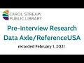 Job Search Club Pre-interview Research with Data