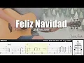 Feliz Navidad - José Feliciano | Fingerstyle Guitar | TAB + Chords + Lyrics