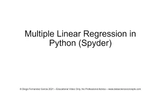 Multiple Linear Regression in Python Spyder