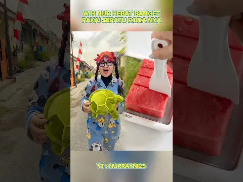NUR HEBAT BANGET PAKE SEPATU RODA NYA