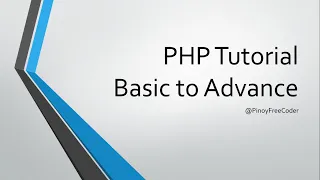 PHP from Basics to Advanced The Complete PHP Course for Beginners TAGALOG