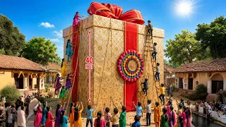 **The Biggest Surprise from Six Sisters for Their Brother 🎁❤️ | 20 Feet Giant Rakhi**