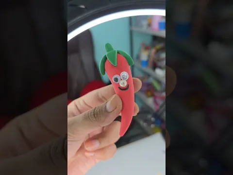 how to make cute chilli 🌶  craft using clay #craftyhome #kidscraft #craftideas #handmade