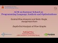 Control-Flow Analyses and Static Single Assignment form - Depth First Analysis of Flow Graphs