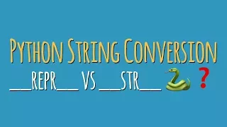 String Conversion in Python When to Use -