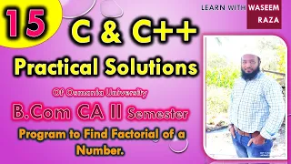 program 15 To find factorial of a number using Do while loop C C of BCom CA II Semester