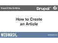 Drupal 8 Site Building 1 2 How to Create an Article